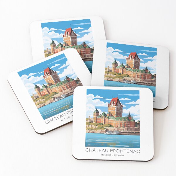 Item preview, A Pop Art Travel Print of the Château Frontenac - Quebec - Canada  designed and sold by StudioRedKoala.