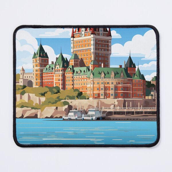 Item preview, A Pop Art Travel Print of the Château Frontenac - Quebec - Canada designed and sold by StudioRedKoala.