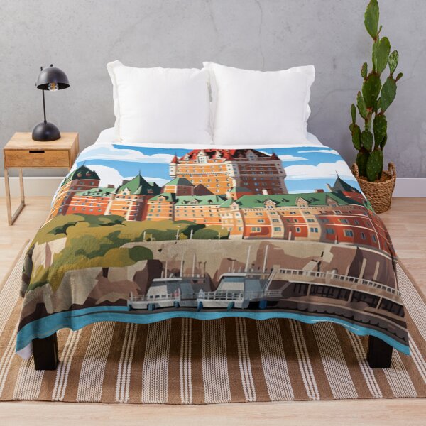 Item preview, A Pop Art Travel Print of the Château Frontenac - Quebec - Canada designed and sold by StudioRedKoala.