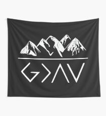 God is greater than the highs and lows Wall Tapestry