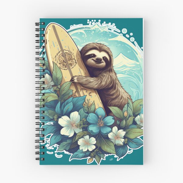 Item preview, Surfing Sloth Delight designed and sold by Terra Track Art.