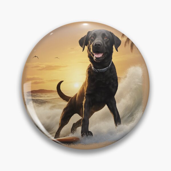 Item preview, Black Labrador Surfs Across The Ocean designed and sold by SAS-Designer.