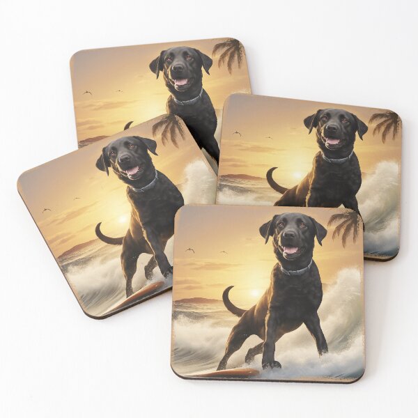 Item preview, Black Labrador Surfs Across The Ocean designed and sold by SAS-Designer.
