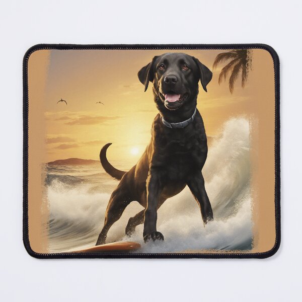 Item preview, Black Labrador Surfs Across The Ocean designed and sold by SAS-Designer.