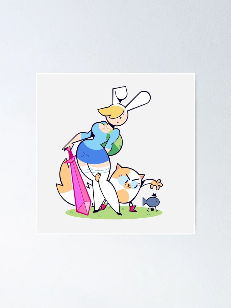 Adventure Time With Fionna and Cake Art Print Decor - POSTER 20x30