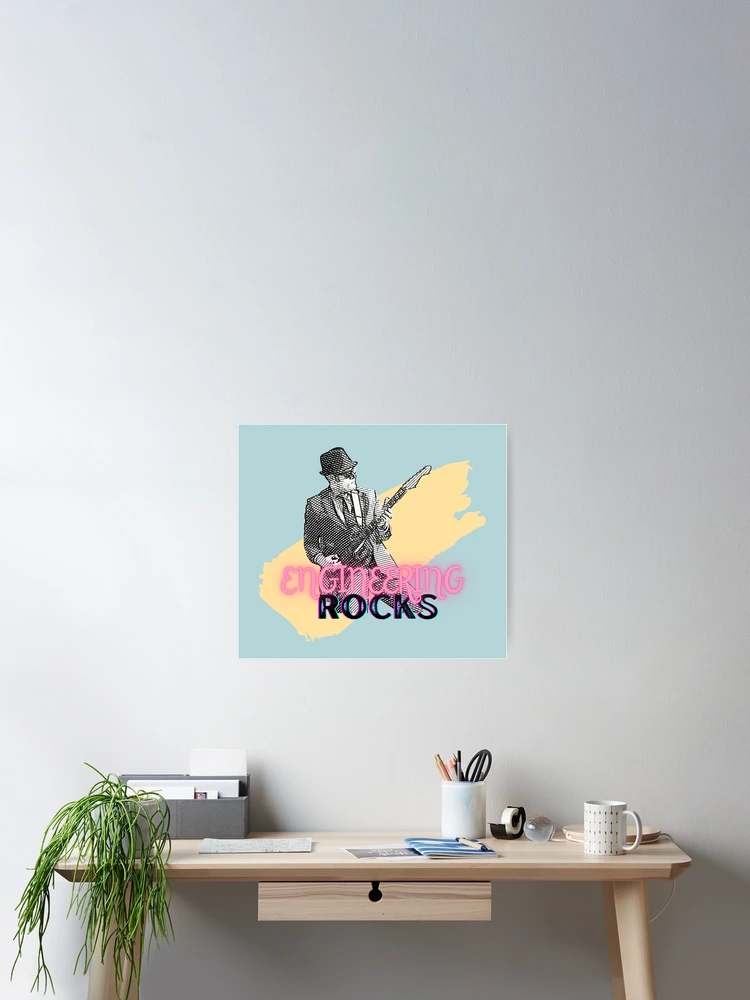 Thumbnail 2 of 3, Poster, Engineering Rocks! designed and sold by AI-Ts.