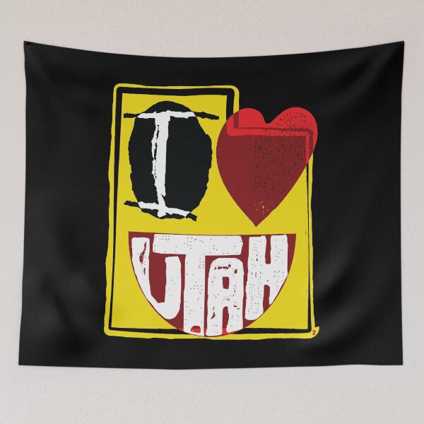 Item preview, I LOVE UTAH Smiling Happy Face designed and sold by pelagio.