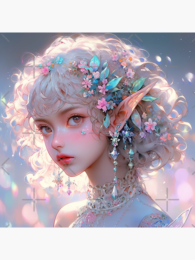Wallpaper Anime Girl, Elf Ears, Cute, Blonde, Ribbons -  Resolution:2480x2480 - Wallpx