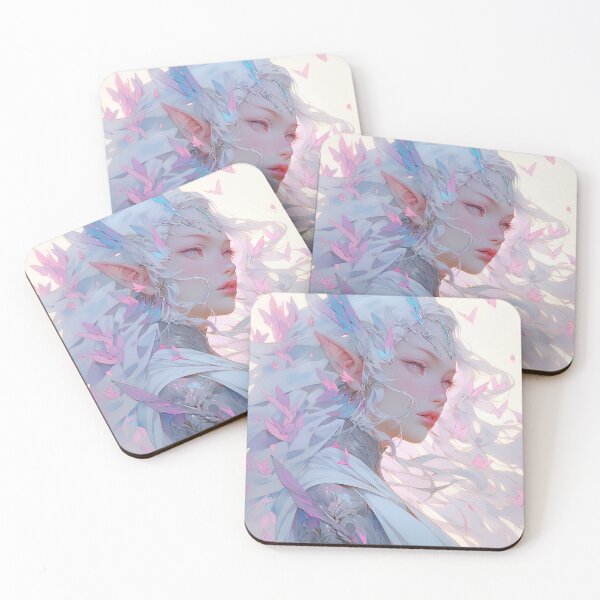 Item preview, Elegant Blind Floral Elf Anime Girl designed and sold by bubblegoth.