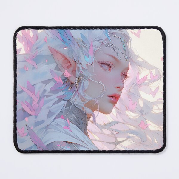 Item preview, Elegant Blind Floral Elf Anime Girl designed and sold by bubblegoth.