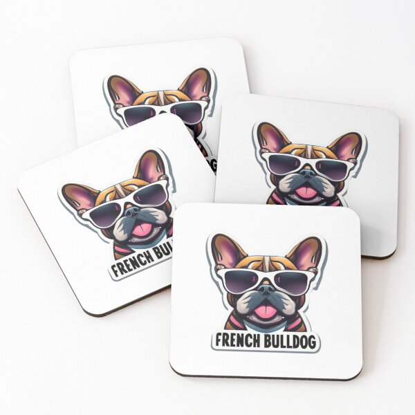 Item preview, Playful French Bulldog Glasses Tongue Out Adorable Portrait designed and sold by Psycho-Crazy.