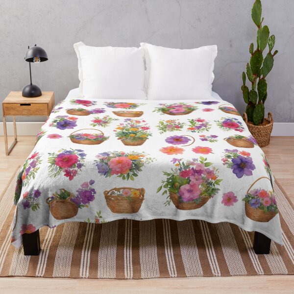 Aperçu de l'œuvre Aquarelle de panier de fleurs créée et vendue par Jayjaynaenae.