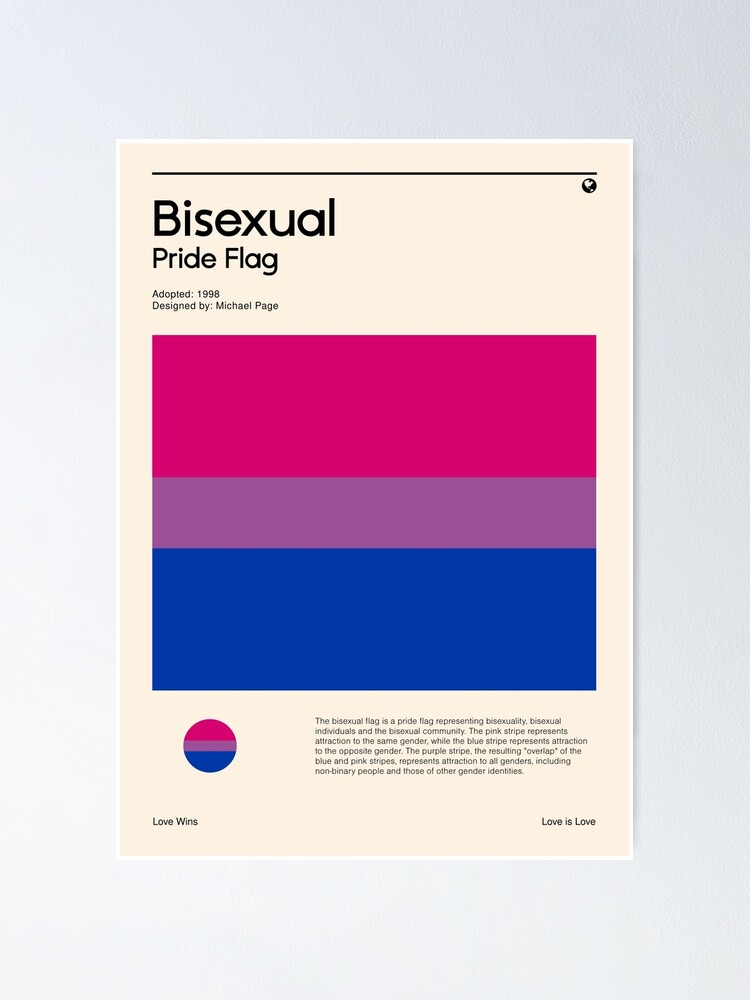 Bisexual Pride Flag (Pride flag poster) Poster for Sale by RabbitK