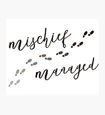 Mischief Managed Photographic Print