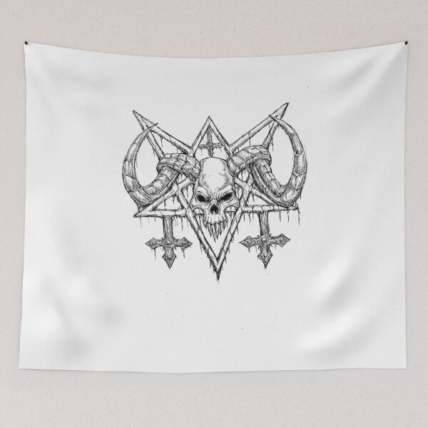 Item preview, horned skull  designed and sold by Alaric  Barca.