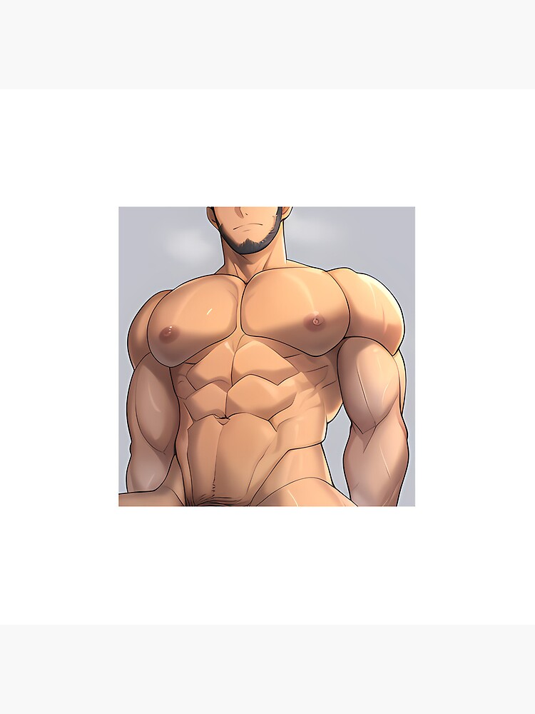 Muscular Anime Boy Physique (AI Generated Artwork) | Magnet