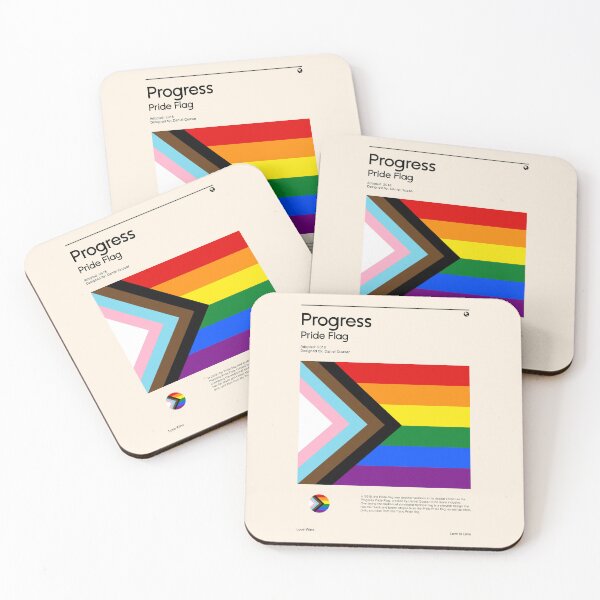 Item preview, Progress Pride Flag (Pride flag poster) designed and sold by RabbitK.