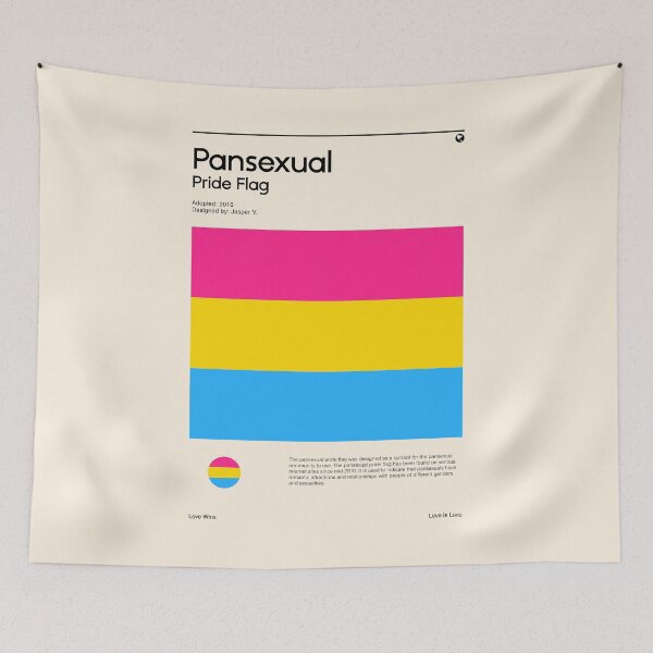 Item preview, Pansexual Pride Flag (Pride flag poster) designed and sold by RabbitK.