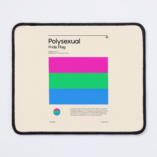 Item preview, Polysexual Pride Flag (Pride flag poster) designed and sold by RabbitK.