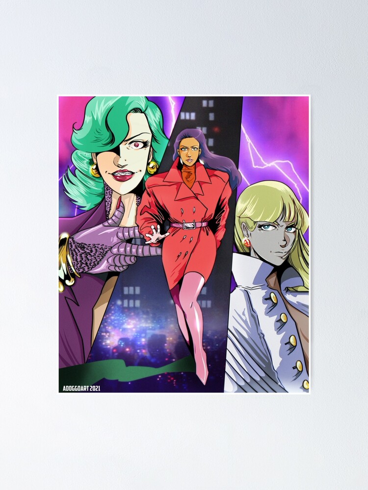 Power Girls Print 90s Retro Anime Cartoon Art as Wall Art 