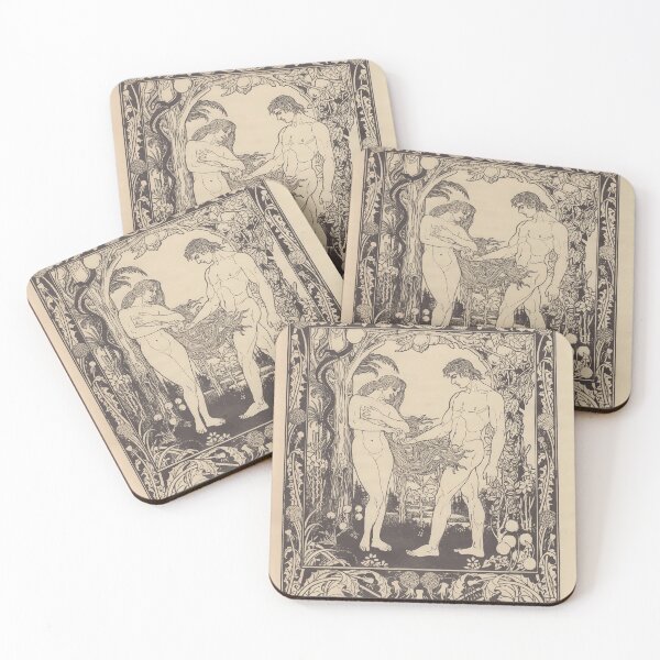 Item preview, Ephraim Moses Lilien,Adam and Ewa designed and sold by NouveauEra.