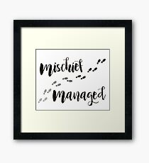 Mischief Managed Framed Print