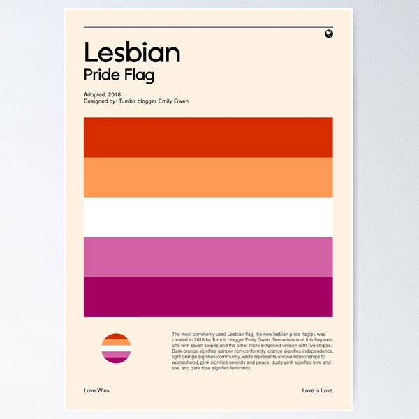 Item preview, Lesbian Pride Flag (Pride flag poster) designed and sold by RabbitK.