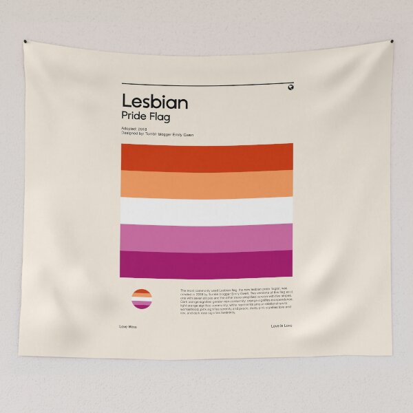 Item preview, Lesbian Pride Flag (Pride flag poster) designed and sold by RabbitK.