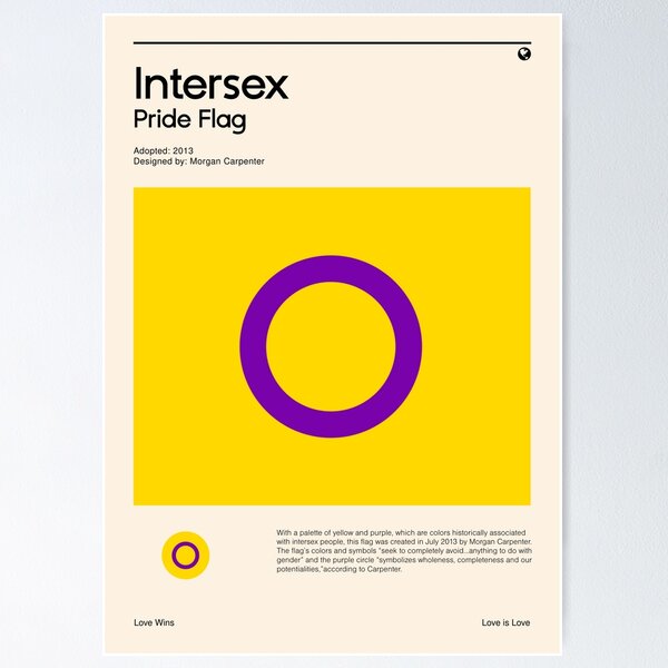 Item preview, Intersex Pride Flag (Pride flag poster) designed and sold by RabbitK.