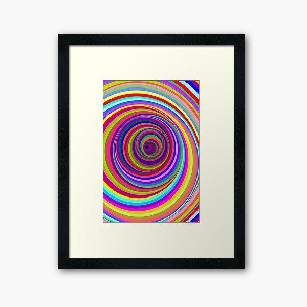 Hypnotic Psychedelic Vertigo Hole Framed Art Print