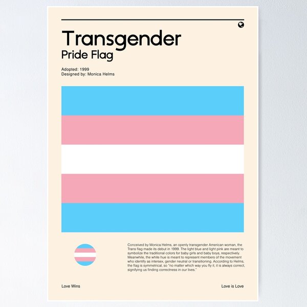 Item preview, Transgender Pride Flag (Pride flag poster) designed and sold by RabbitK.