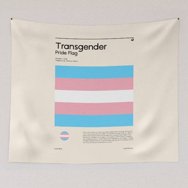 Item preview, Transgender Pride Flag (Pride flag poster) designed and sold by RabbitK.