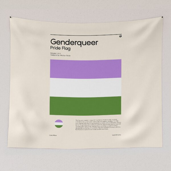 Item preview, Genderqueer Pride Flag (Pride flag poster) designed and sold by RabbitK.
