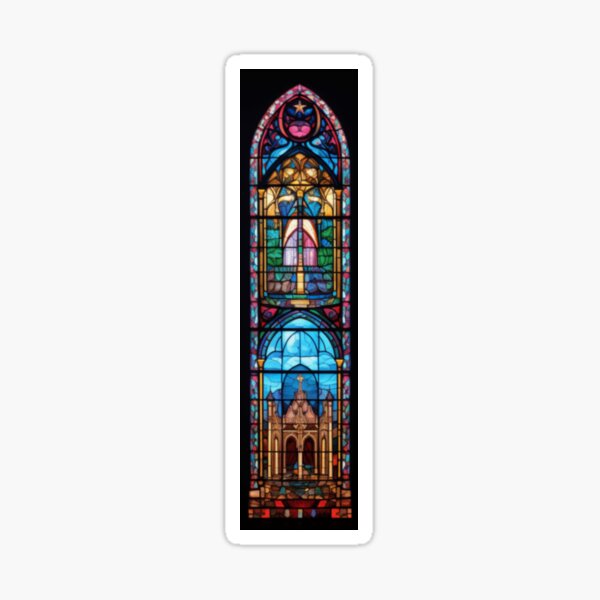 Item preview, cathedral stained glass window designed and sold by DanieWoods.