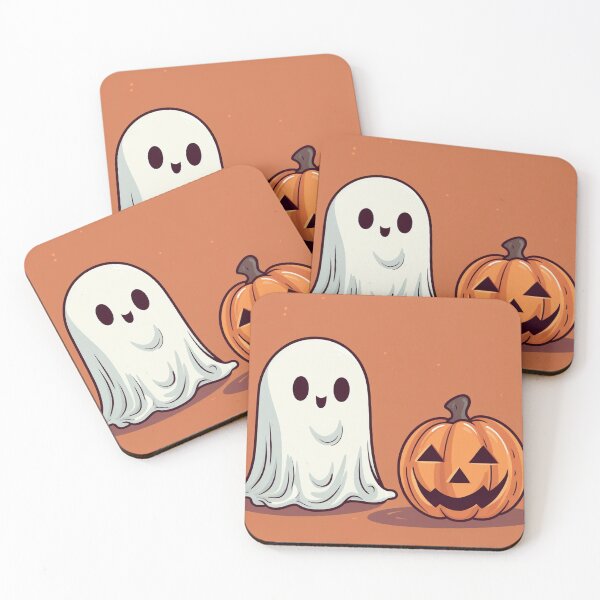 Item preview, Ghost & Pumpkin Halloween Art  designed and sold by redstar19.