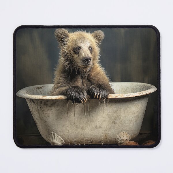 Item preview, Bear Cub in Bathtub designed and sold by Elisabeth Lucas.