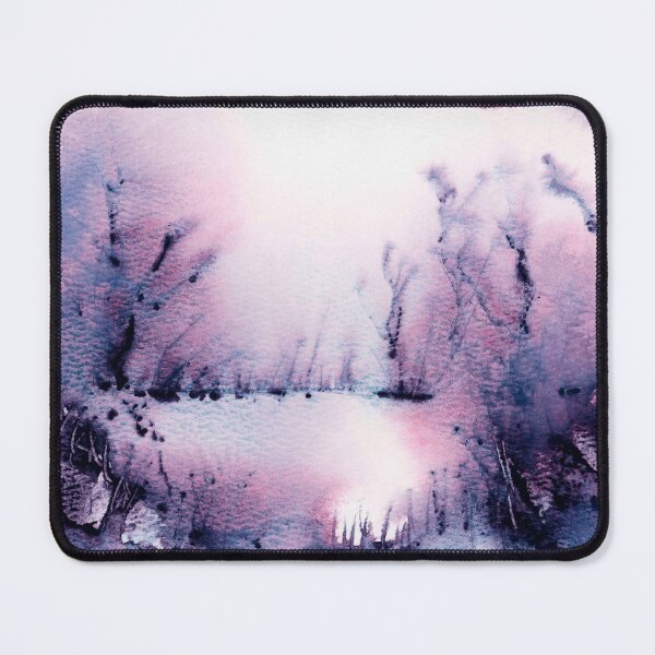 Item preview, Abstract Winter Landscape Moonglow Purple Loose Watercolor Painting designed and sold by Valerie Englehart.