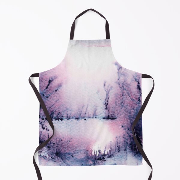 Item preview, Abstract Winter Landscape Moonglow Purple Loose Watercolor Painting designed and sold by Valerie Englehart.