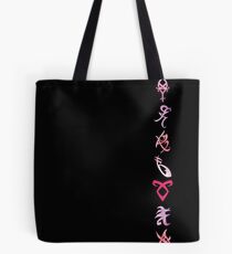 Shadowhunters runes - single line (pink watercolor) - Mundane - gift idea Tote Bag