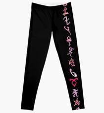 Shadowhunters runes - single line (pink watercolor) - Mundane - gift idea Leggings