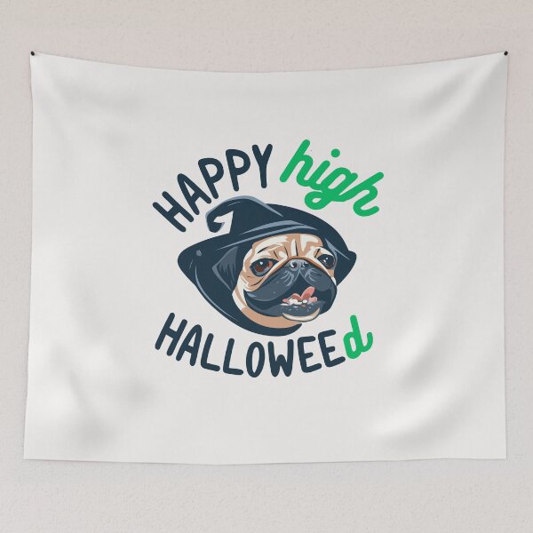 Item preview, Happy Halloweed l A high pug designed and sold by MoreThanMotors.