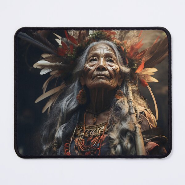 Item preview, Old Shaman Lady 2 designed and sold by Red Witch Art.