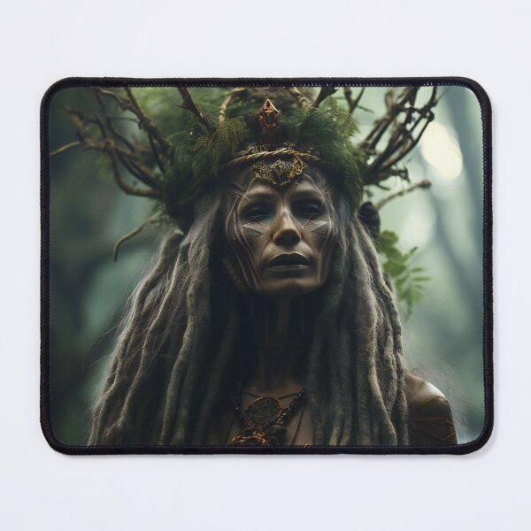 Item preview, Old Shaman Lady 1 designed and sold by Red Witch Art.