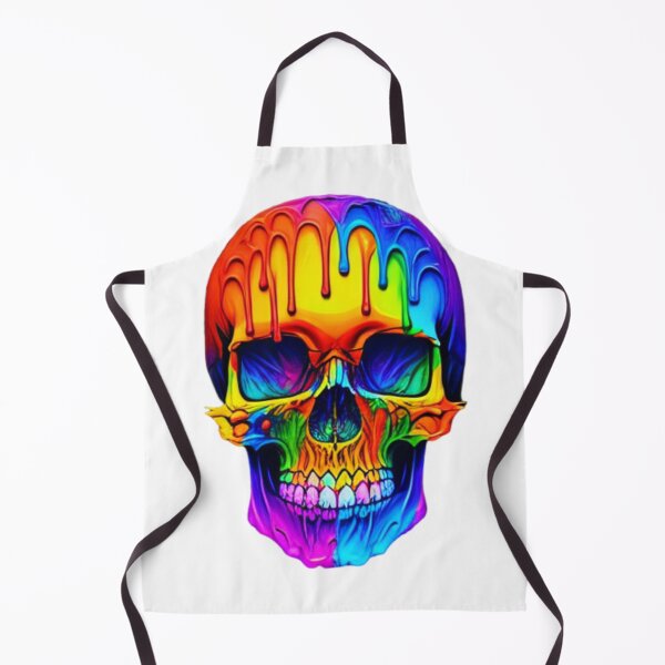 Item preview, A multi-colored paint dripping skull designed and sold by 3DogKnight.