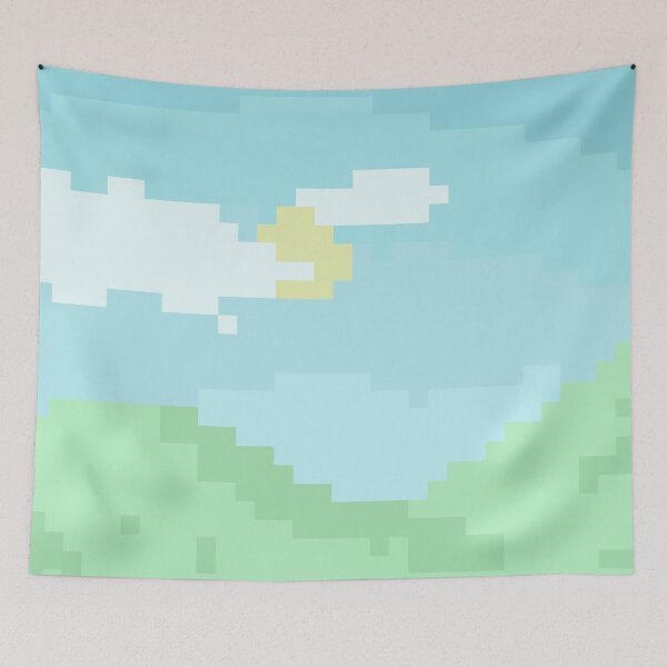 Item preview, View mountain sky cloud and sun Pixel art. designed and sold by peteanything.