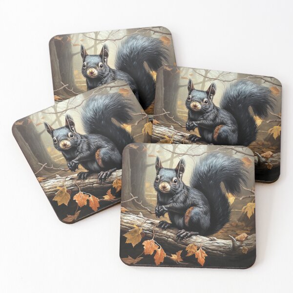 Item preview, Black Autumn Squirrel designed and sold by Elisabeth Lucas.
