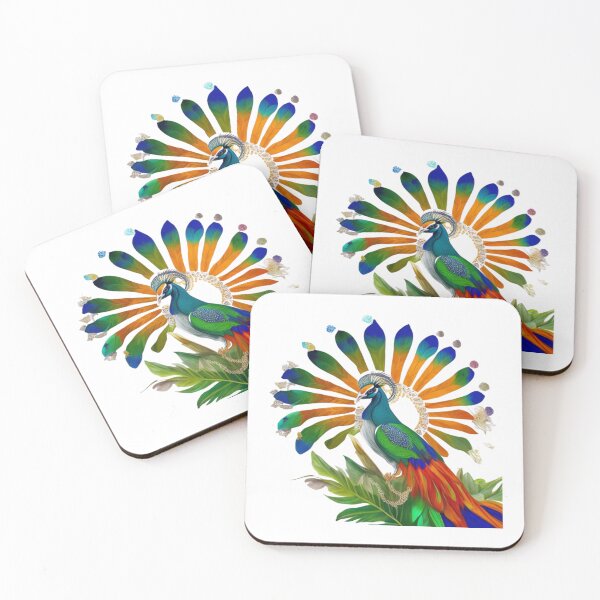 Item preview, Indian flag coloured peacock.  designed and sold by Vegasstickers.