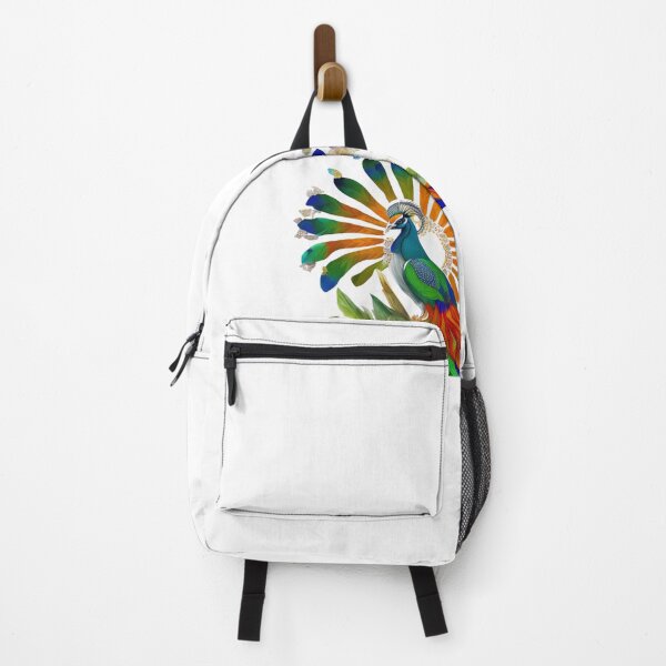 Item preview, Indian flag coloured peacock.  designed and sold by Vegasstickers.