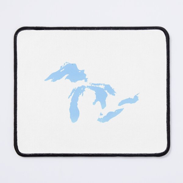 Item preview, IYKYK minimalist Great Lakes clean map Canada USA light blue designed and sold by aidaslocalloves.