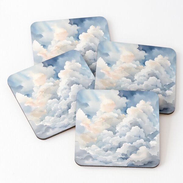 Item preview, Watercolor Cloudy Sky Painting designed and sold by dreamscrape.